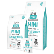 Brit Care Mini Grain Free Light/Sterilised Rabbit & Salmon