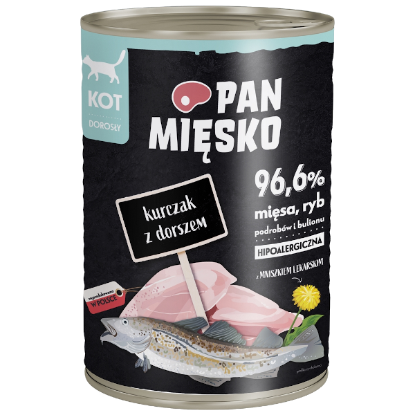 Pan Mięsko Kot Kurczak z Dorszem