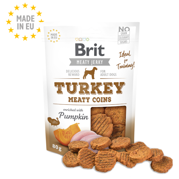 Brit Jerky Snack Turkey Meaty Coins