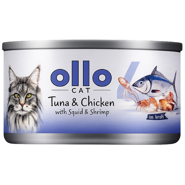 Ollo Cat Tuna & Chicken with Squid and Shrimp N°4