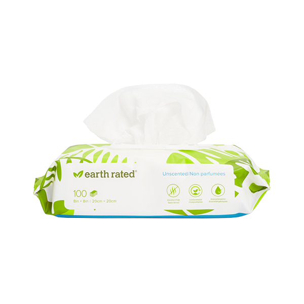 Earth Rated Dog Wipes - chusteczki, bez zapachu, 100szt.