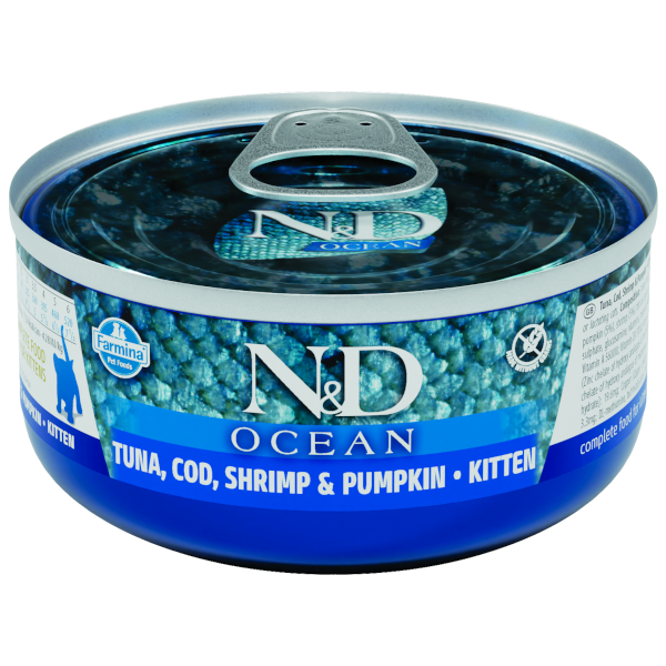 Farmina Cat N&D Ocean Tuna, Cod, Shrimp & Pumpkin Kitten