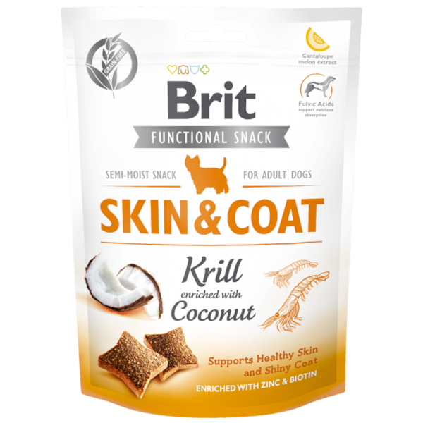 Brit Care Dog Functional Snack Skin & Coat Krill