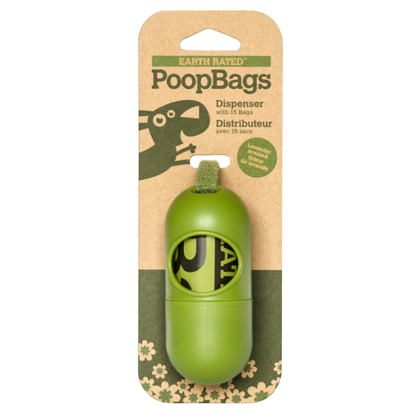 Earth Rated Poop Bags - lawendowe woreczki na odchody + dyspenser
