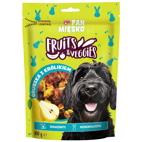 Pan Mięsko Przysmak Fruits & Veggies Gruszka z Królikiem