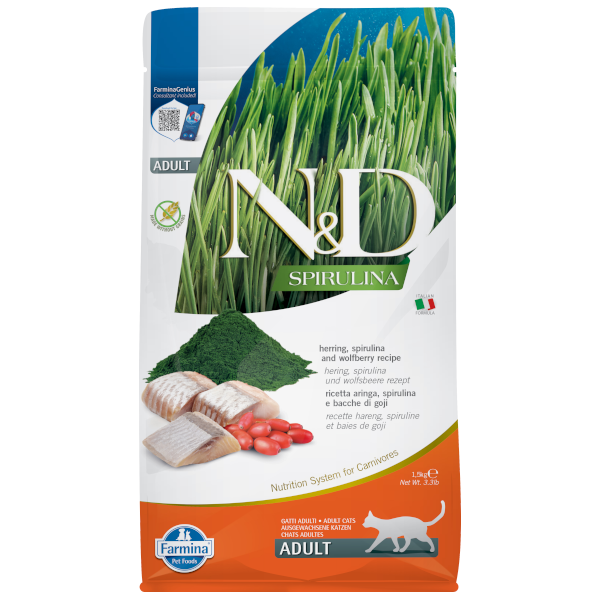 Farmina Cat N&D Spirulina Herring & Wolfberry Adult